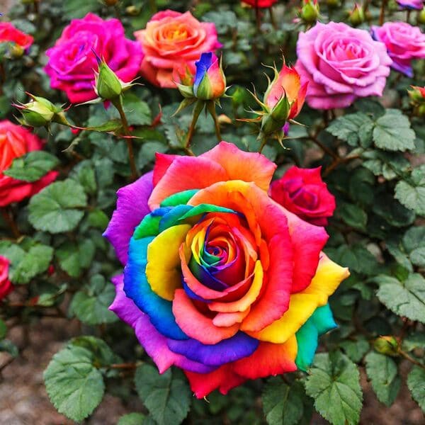 rainbow roses